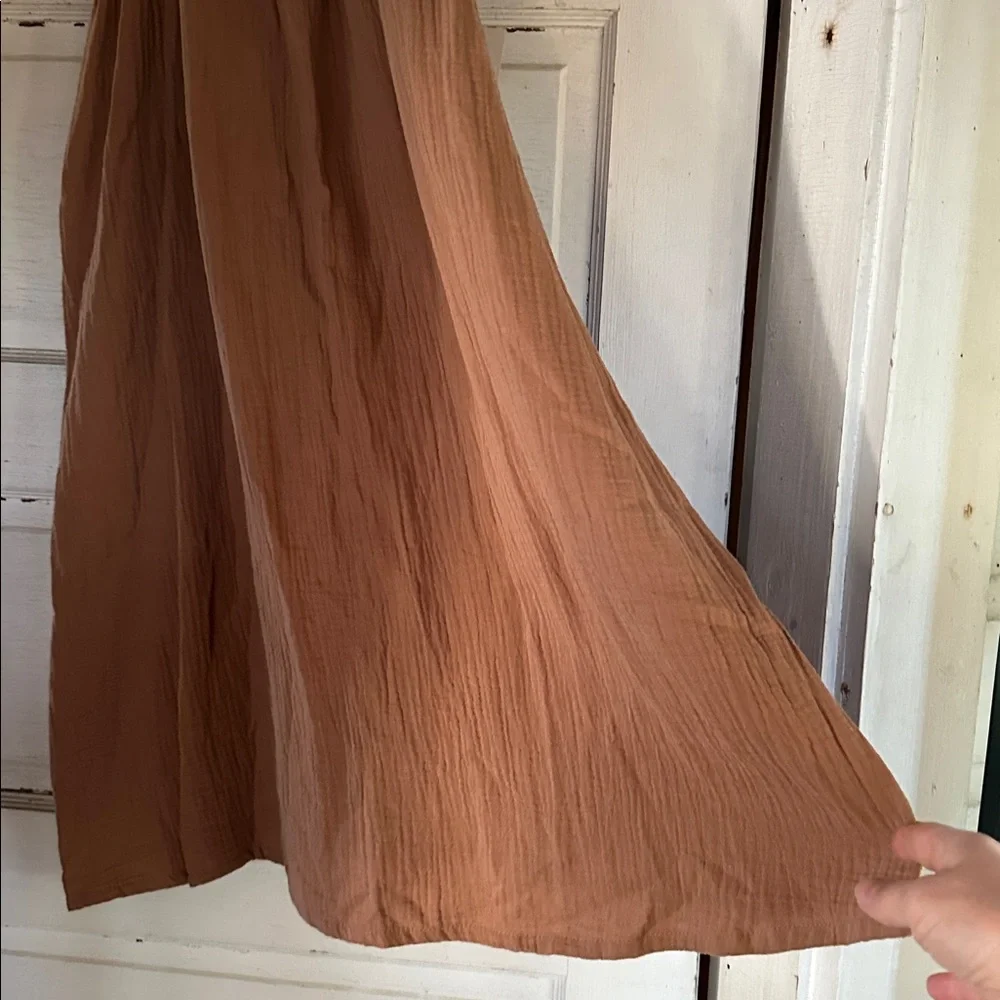 Stars Above Tan Cotton Pajama Dress L NWT - Picture 3 of 7